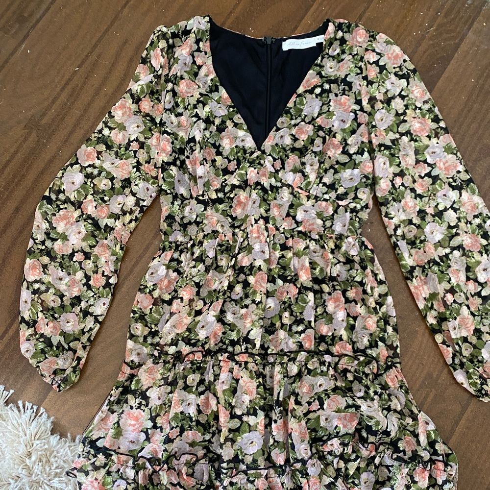 Ruffled long-sleeve mini dress by All in Favor